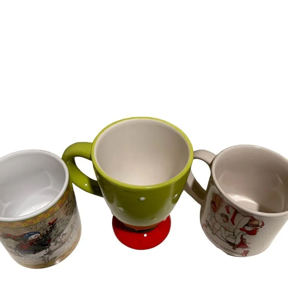 Vintage christmas mugs ceramic, excellent quality mug  gifts gift basket party